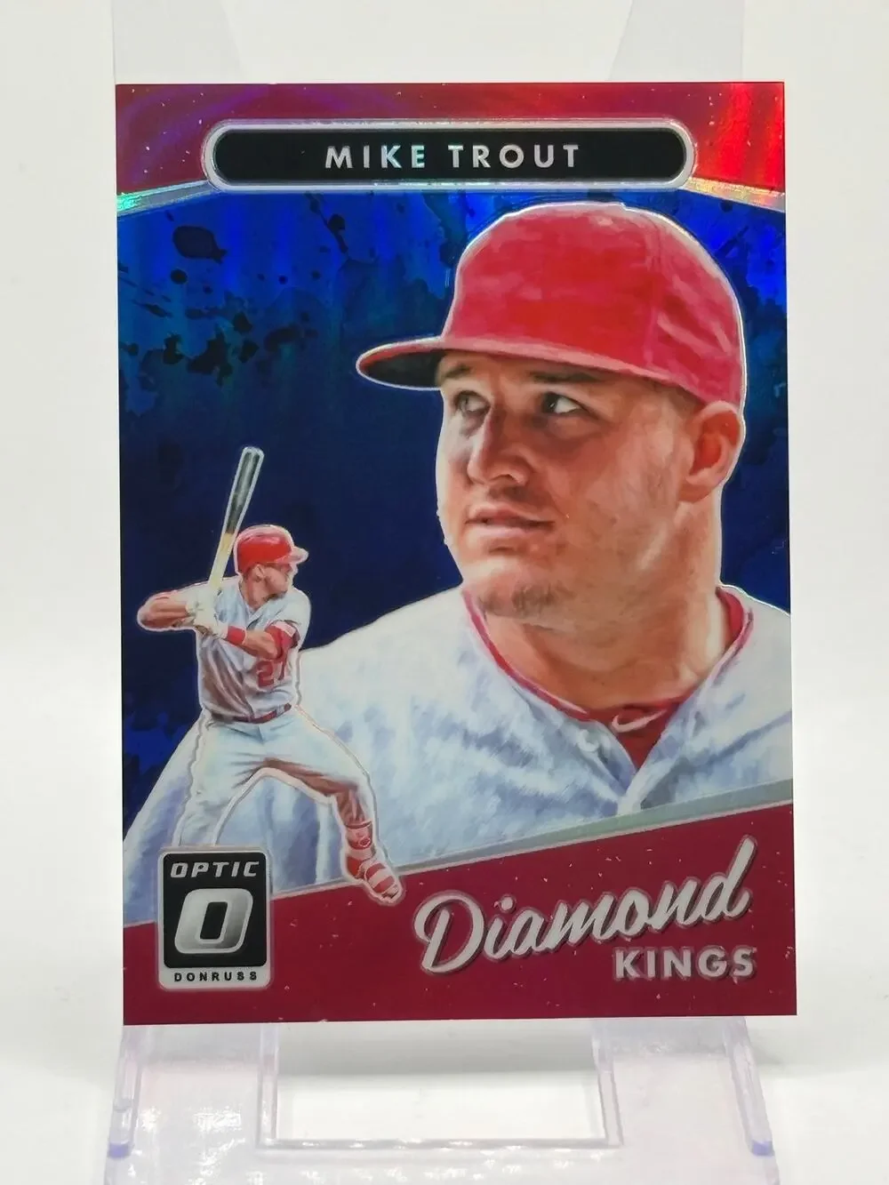 2017 Panini Donruss Optic Mike Trout Blue Diamond Kings Refractor 5/149 Angels